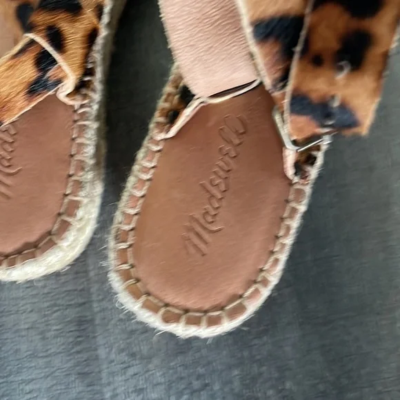 Madewell The Malia Espadrille Leopard Sandal NEW - Picture 5 of 7